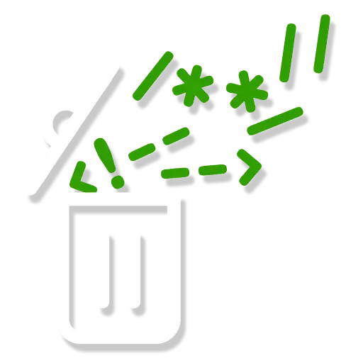 Remove Comments from html css or javascript files Icon Image